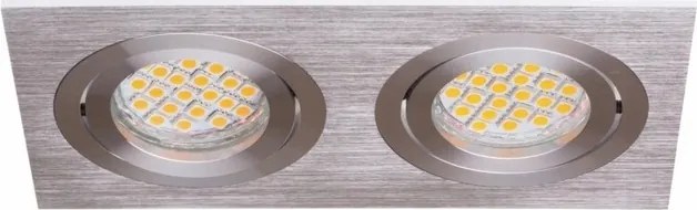 Süllyesztett lámpatest 2xGU10 Ezüst OH228 Kobi