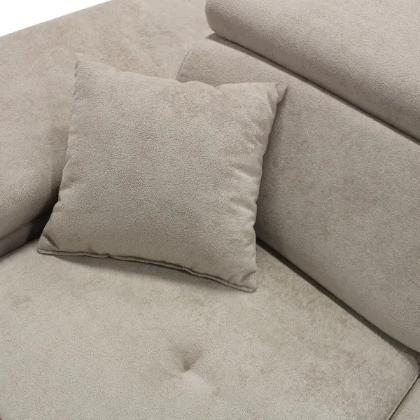 CASTELO balos L alakú, ággyá alakítható sarokkanapé tárolóval, szürke