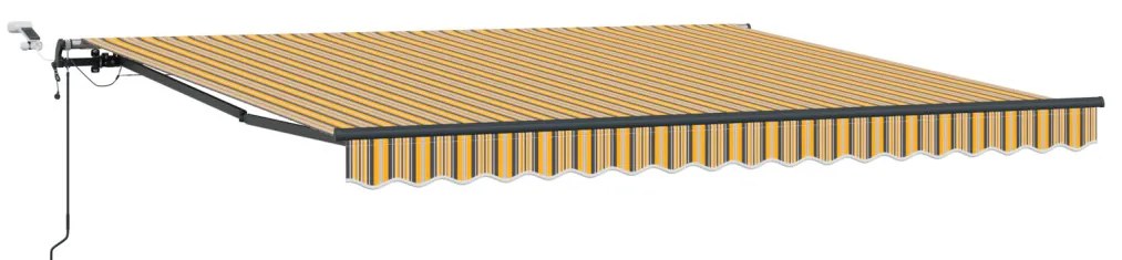 Automata Behúzható Napellenző LED Többszínű Csíkkal 400x300 cm