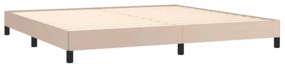 vidaXL cappuccino színű műbőr ágykeret 200x200 cm