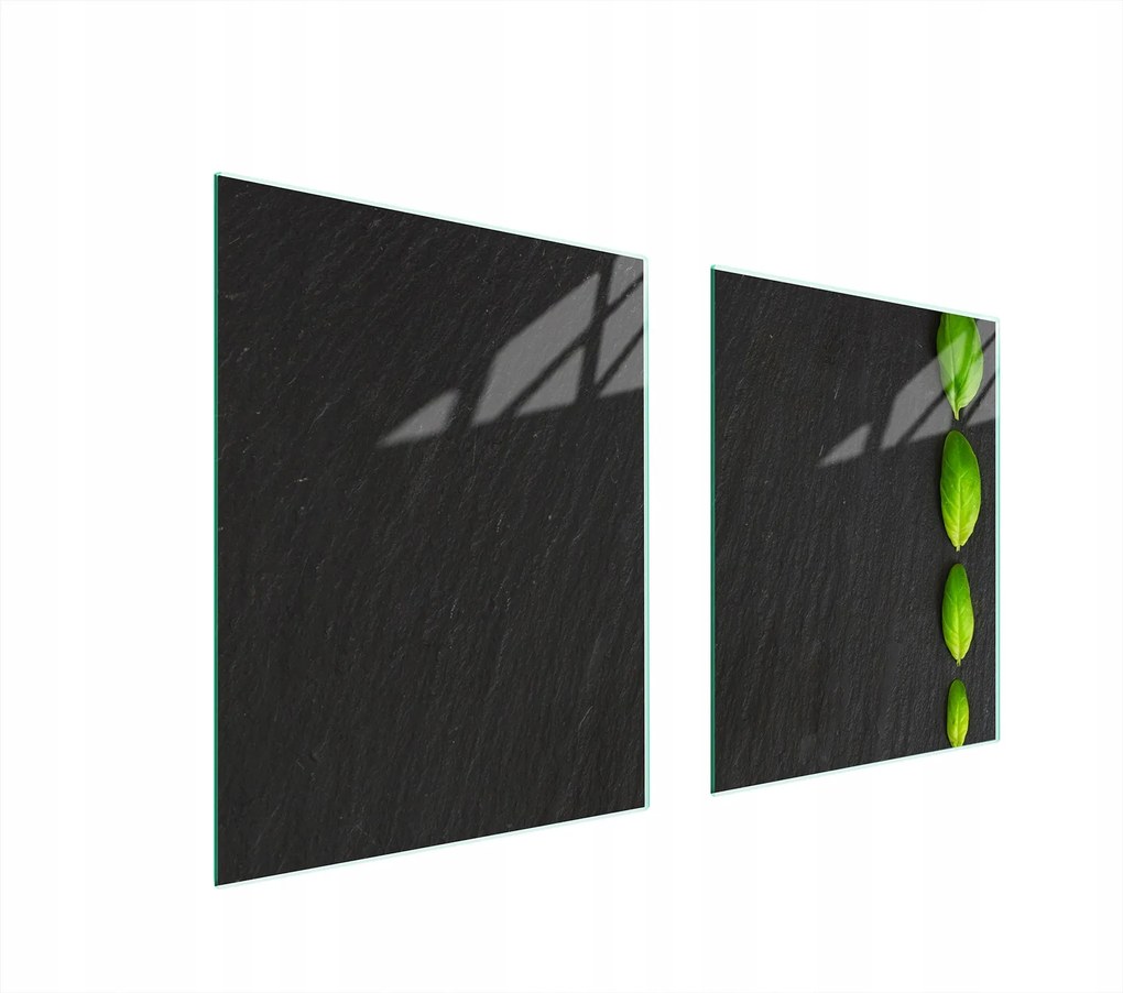 Üveg Tűzhelyvédő Főzőlap 85x52 Bazsalikom Edzett Üveg