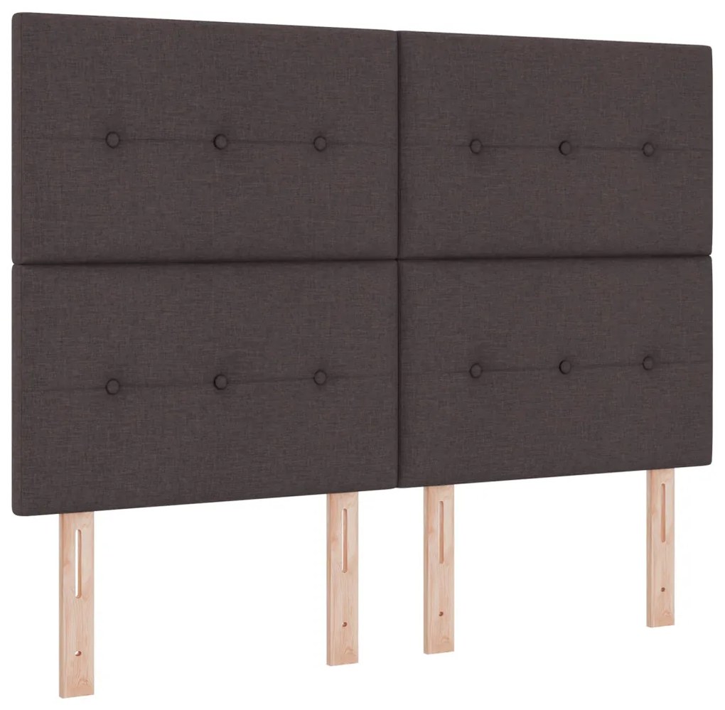 Boxspring Ágy Matrac Esernyő Barna 160x200 cm Szövet