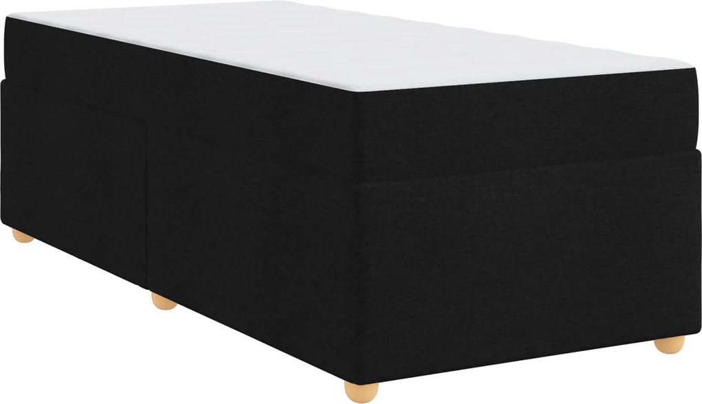vidaXL Ágykeret matracmal Fekete 100 x 200 cm szövet
