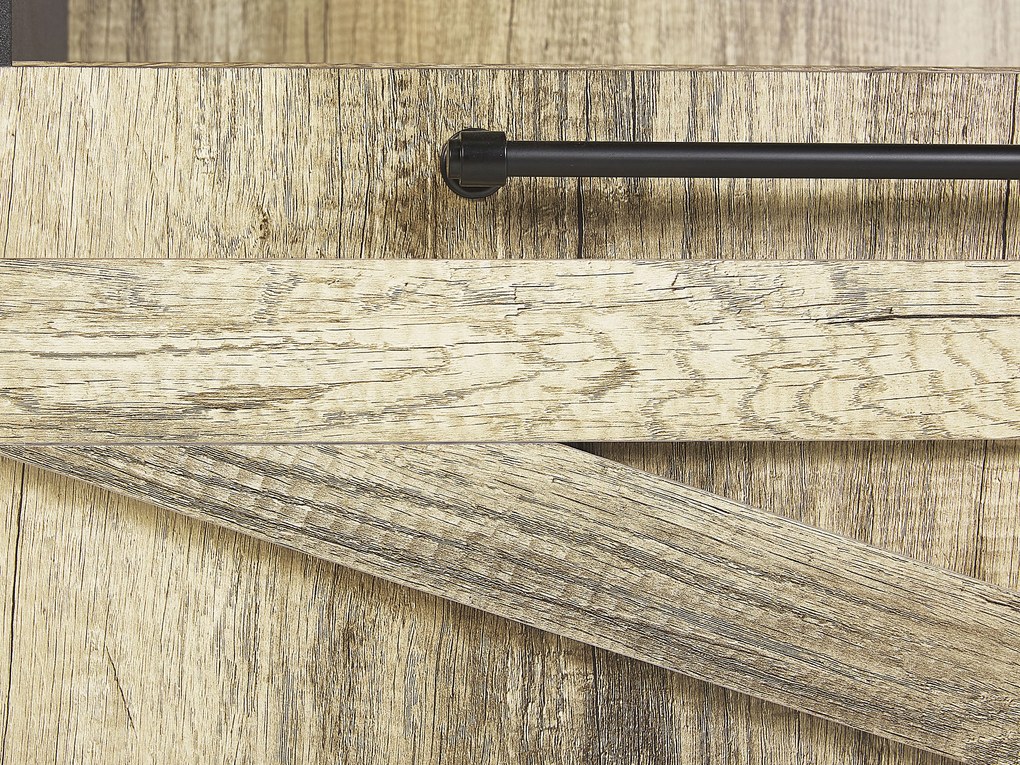 Rusztikus Komód Világosbarna És Fekete Színben SALTER Beliani