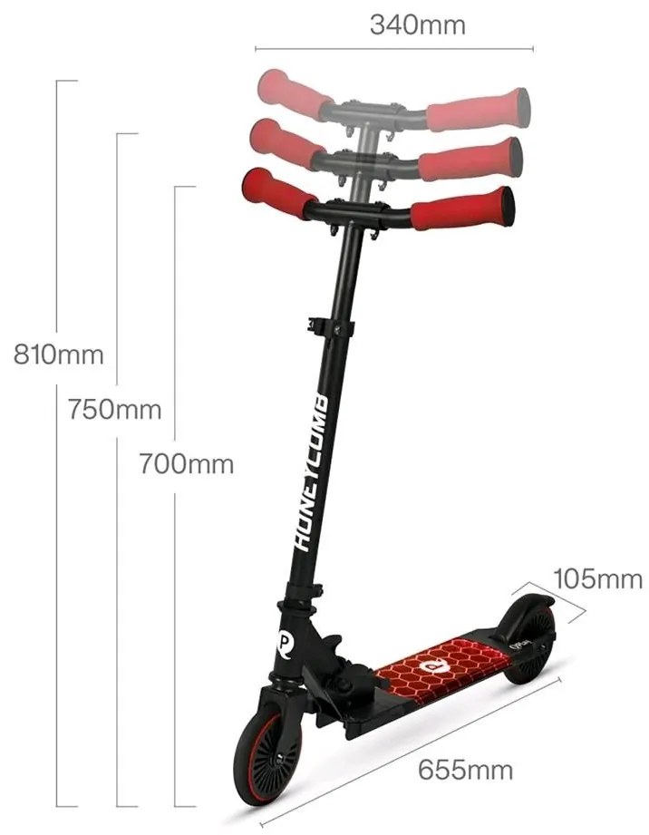 Gyerek roller Qplay Honeycomb zöld