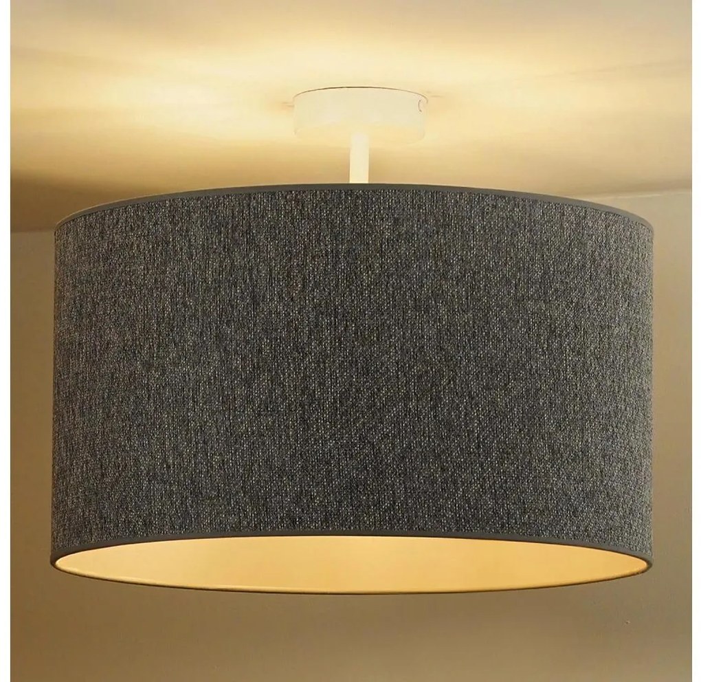 Duolla - Felületre szerelhető csillár ROLLER ECO RECYCLING 1xE27/15W/230V átm. 45 cm szürke