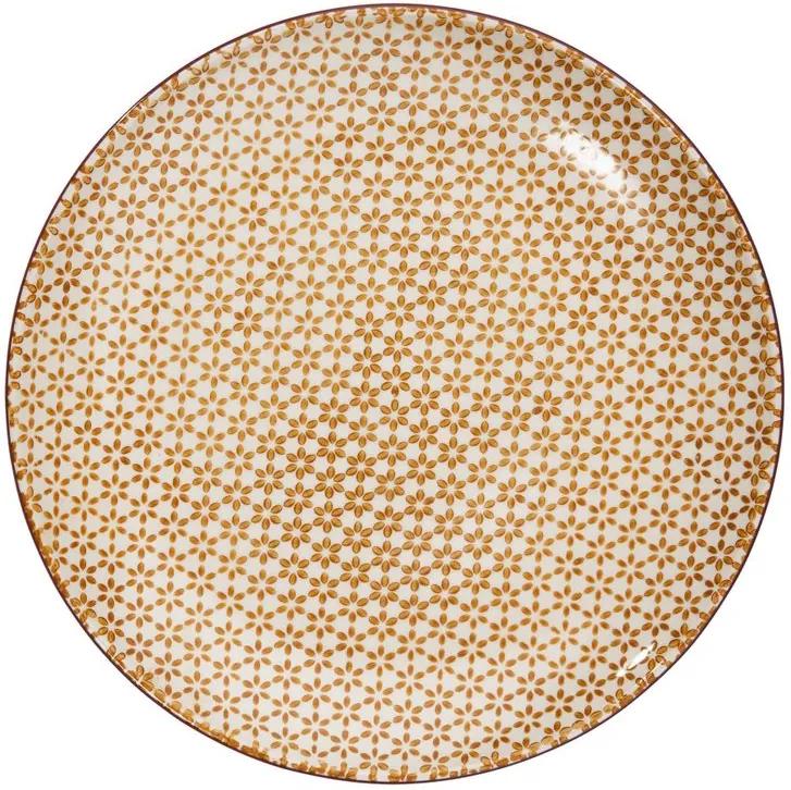 RETRO tányér, sárga 26 cm
