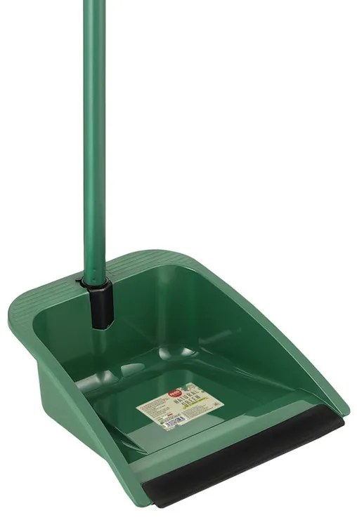 Fass Natural Green nyeles szemeteslapát gumi éllel zöld