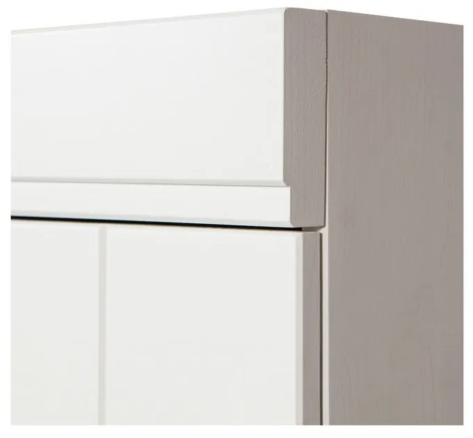 Fehér borovi fenyő ruhásszekrény 77x175 cm Connect – WOOOD