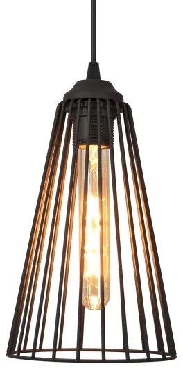 Csillár zsinóron TORRI 3xE27/15W/230V fekete