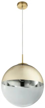 Globo 15858 Függeszték, metál arany, üveg átlátszó,arany, ø: 350, Foglalat típusa:1xE27 60W 230V
