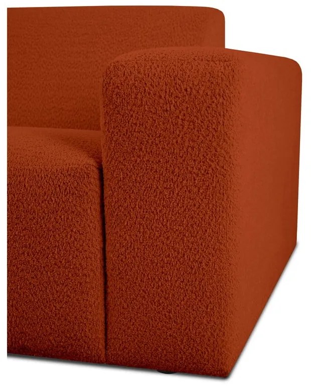 Téglavörös buklé kanapé 228 cm Roxy – Scandic