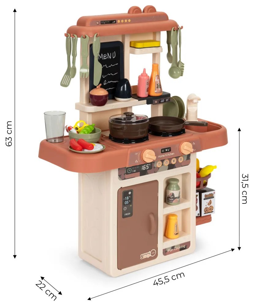 Gyermekkonyha hangjelző LED gőzfejlesztő 42 tartozékkal