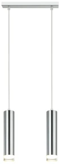 Csillár zsinóron ARMIN 2xGU10/10W/230V fényezett króm