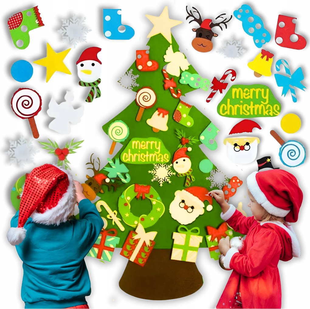 Karácsonyfa Filc Játék Gyerekeknek Karácsonyi Díszek Karácsonyi Dekoráció