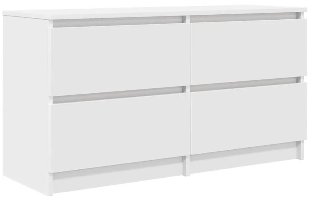 fehér szerelt fa TV-szekrény 100x35x54 cm