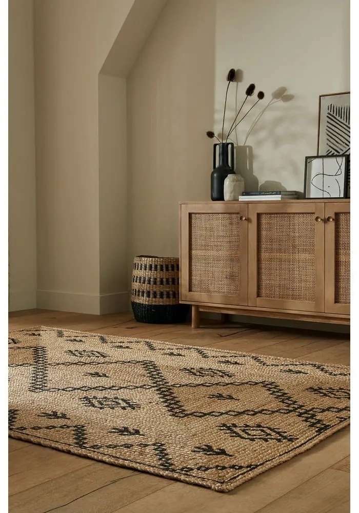 Natúr színű juta szőnyeg 120x170 cm Rowen – Flair Rugs