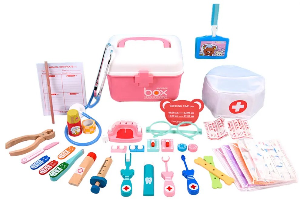 Fogorvosi fajáték 38 kiegészítővel rózsaszín