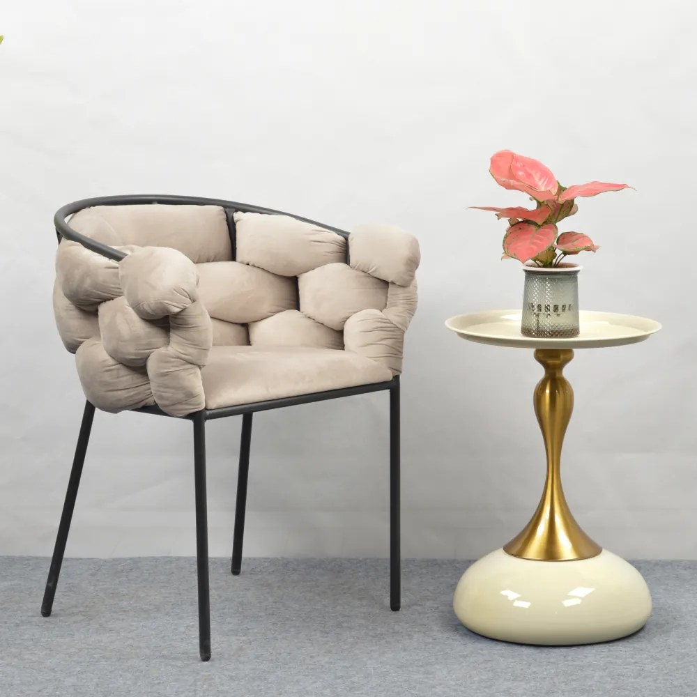 Étkezőszék, szürkésbarna Taupe Velvet szövet/fekete, DOROTA