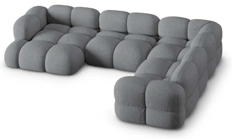 Szürke sarokkanapé (jobb oldali-U alakú) Loretto – Cosmopolitan Design