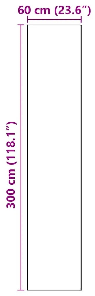 Konyhai szőnyeg Fekete 300 x 60 cm Bársony