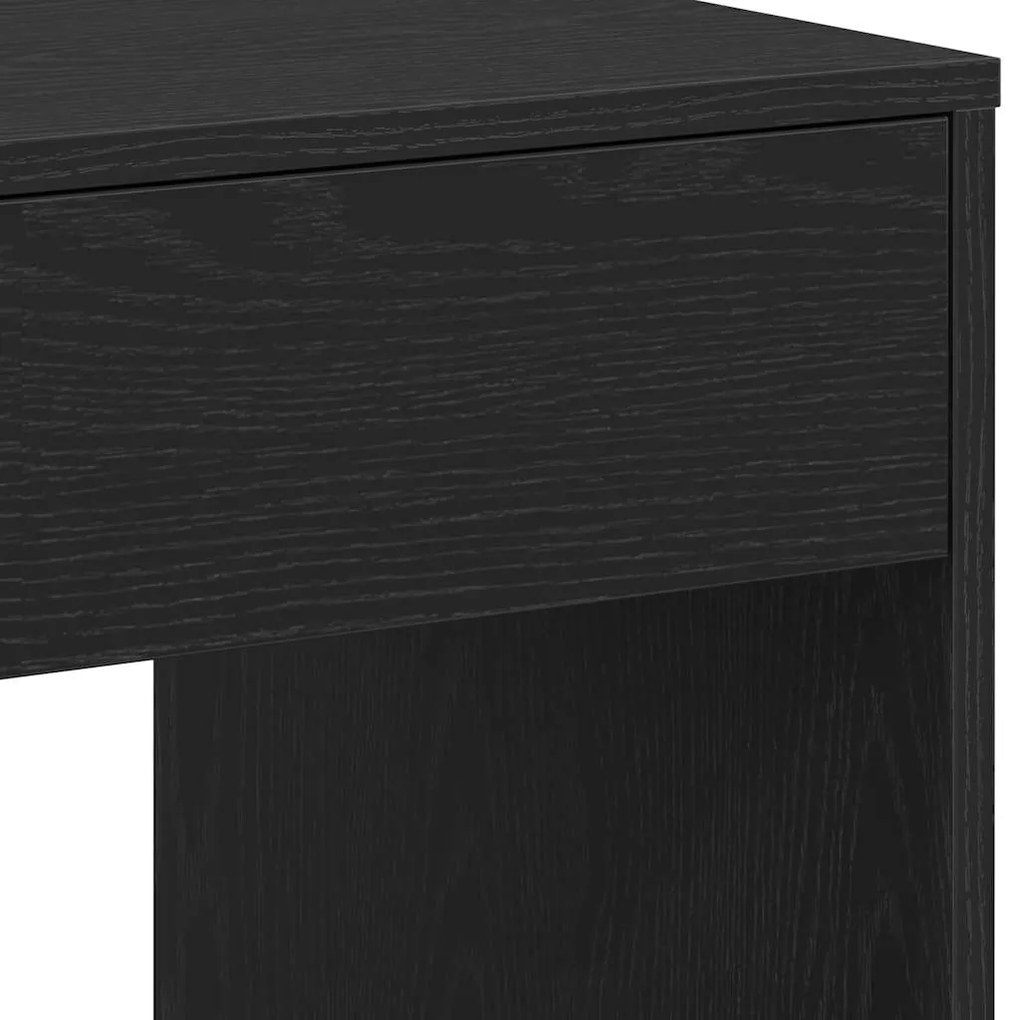 fekete tölgyszínű szerelt fa íróasztal 101x50x76,5 cm
