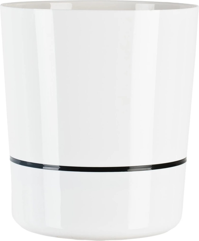 Virágtartó Kaspó Kétrészes Állvánnyal Fehér Virágágyás 25 cm