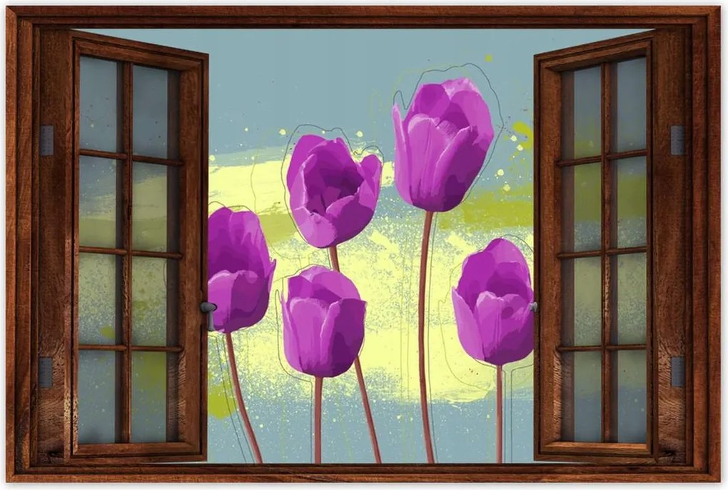 Poszterek 120x80 Lila pipacs