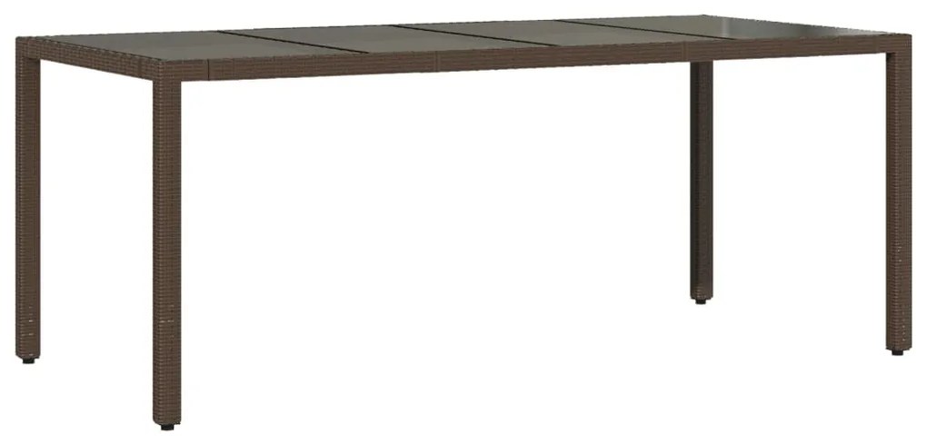 9 részes barna polyrattan kerti bisztrógarnitúra párnákkal