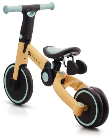 KINDERKRAFT - Gyermek tolós bicikli 3in1 4TRIKE sárga/menta