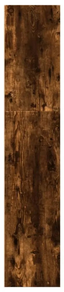 füstös tölgy színű szerelt fa könyvespolc 40 x 30 x 152 cm