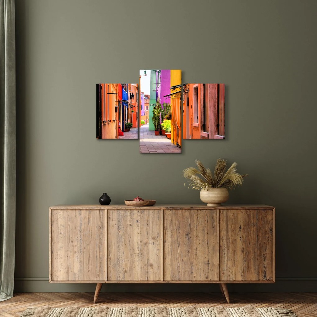 Színes olasz utca képe (90x60 cm)