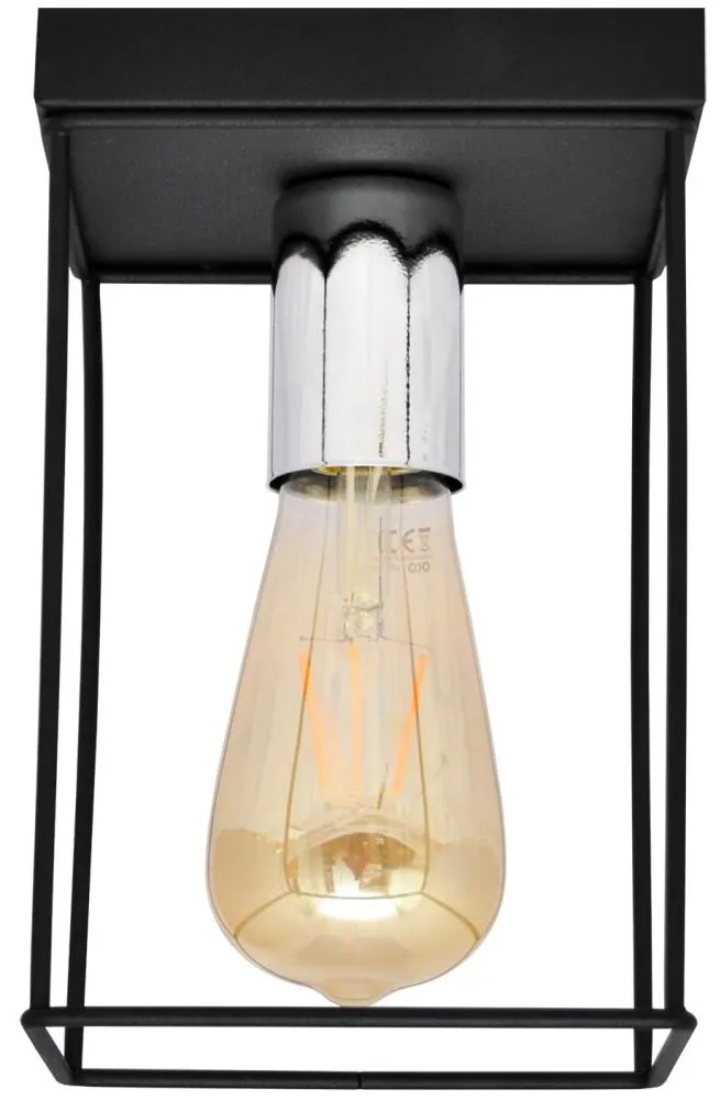 Mennyezeti lámpa FINN 1xE27/15W/230V fekete/króm