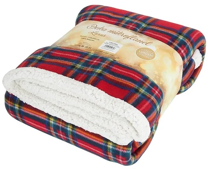 Sherpa pléd mikroplüssből BUFFALO TARTAN piros Méret: 150 x 200 cm