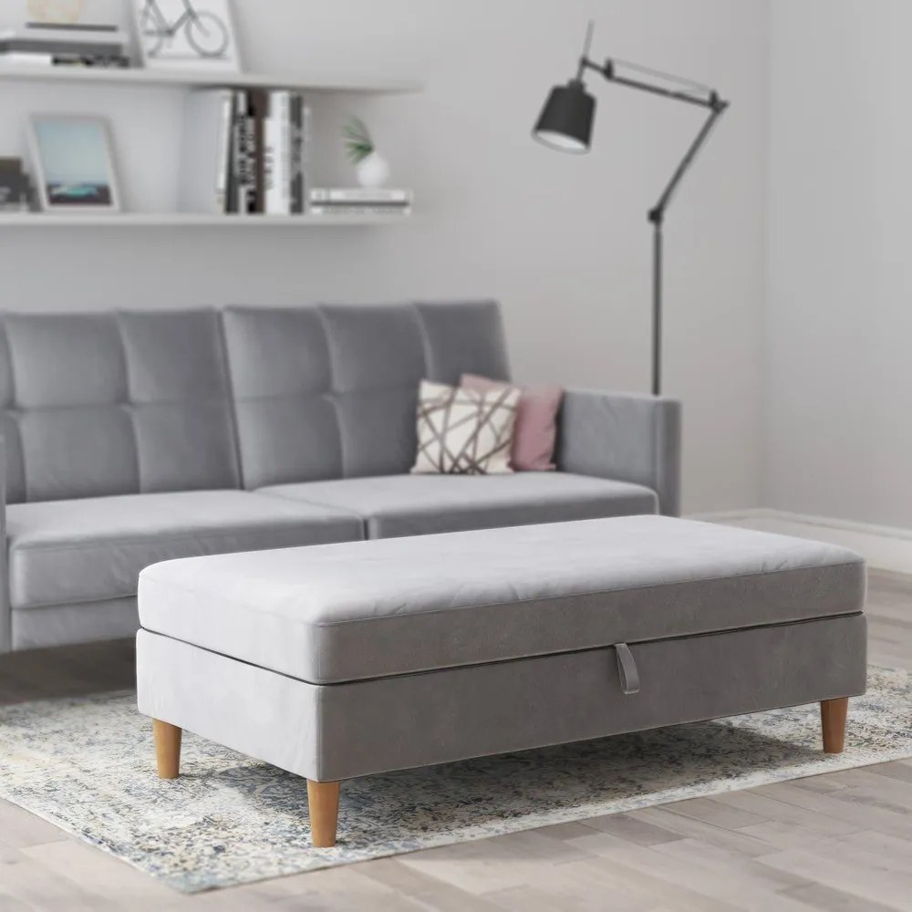 Világosszürke bársony lábtartó Lilly – Støraa