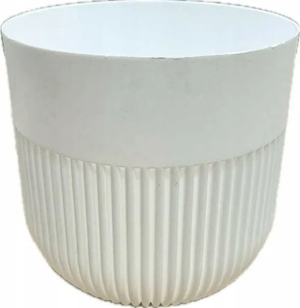 Műanyag kaspó fehér Don-Plast 15 x 17 cm