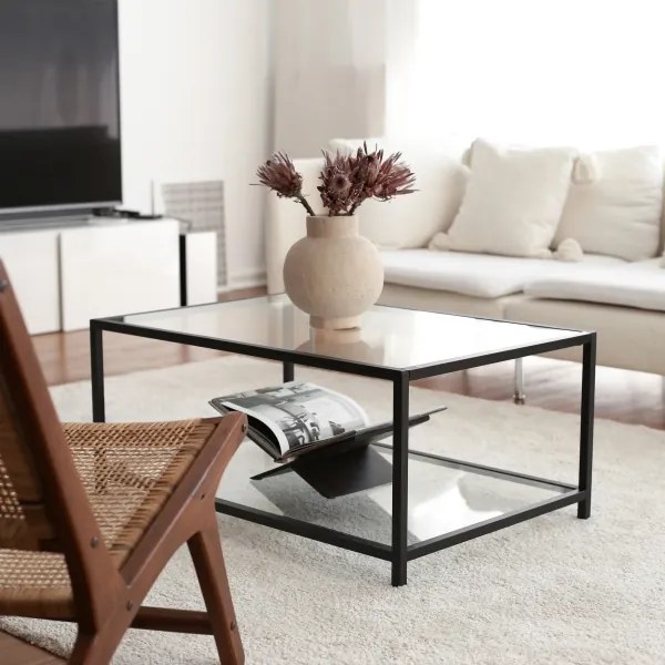 Kávésasztal ASTRO 40x90 cm fekete