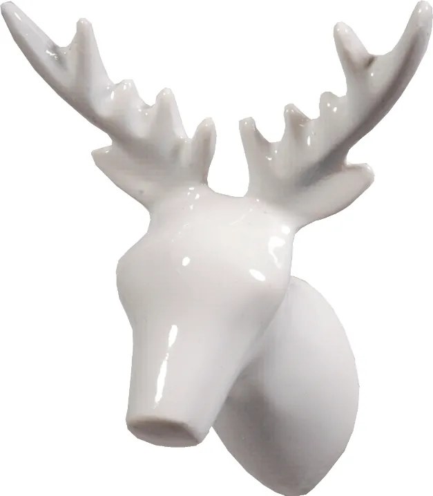 Szarvasfej akasztó, fehér