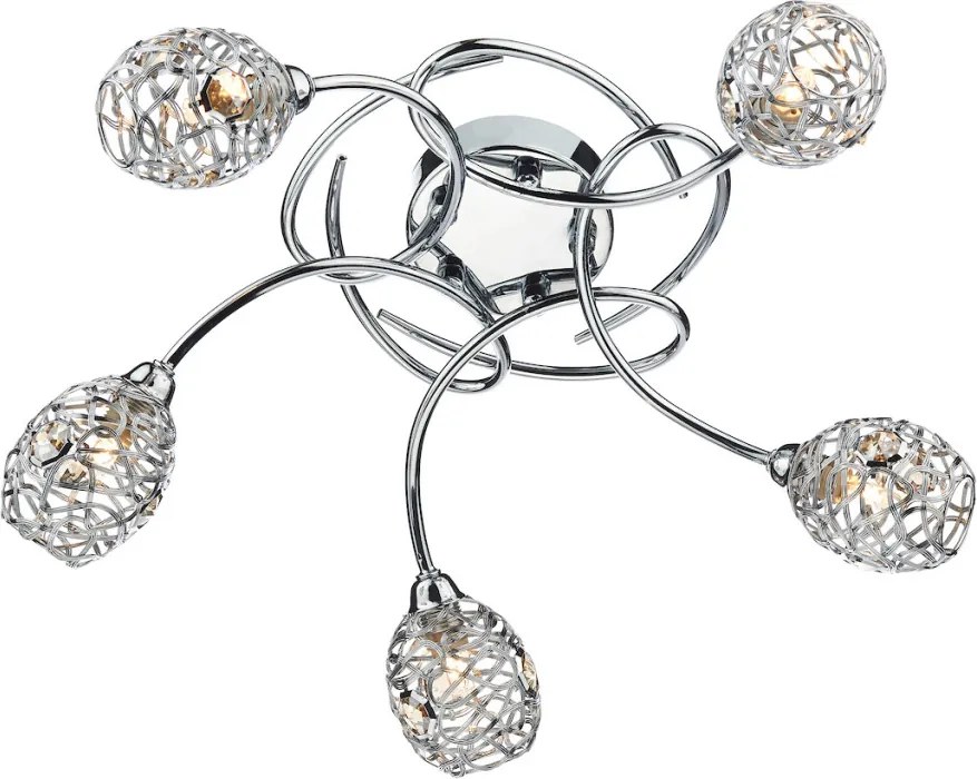 DAR LIGHTING NUM5450 NUMERO Mennyezeti Csillár Csiszolt Króm G9 IP20