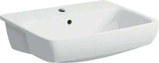 Geberit Selnova Square félig süllyesztett mosdó selnova 55x44 cm fehér színben fényes felülettel középső nyílással 501.467.00.7