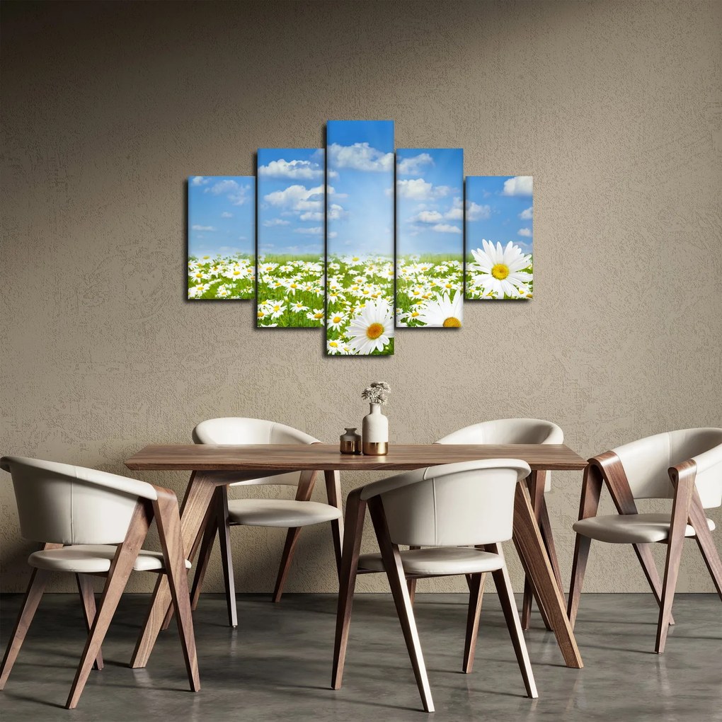 A virágzó rét százszorszépekkel képe (150x105 cm)