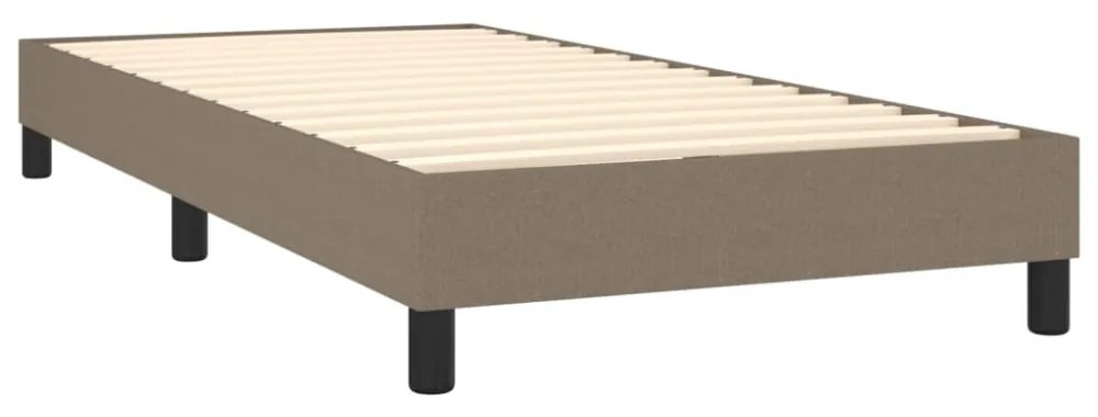 tópszínű szövet rugós és LED-es ágy matraccal 100x200 cm