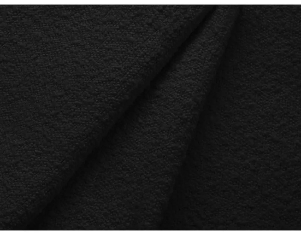 Fekete buklé kinyitható tárolóhelyes sarokkanapé (jobb oldali-heverő résszel) Kyoto – Cosmopolitan Design