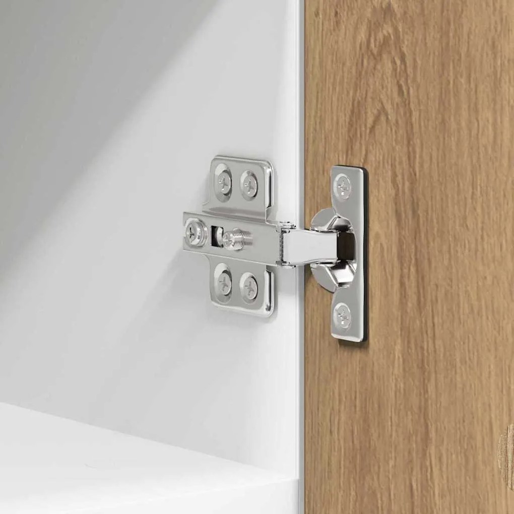 Függő szekrény polcokkal Riga 2 pcs Artisan tölgy és fehér