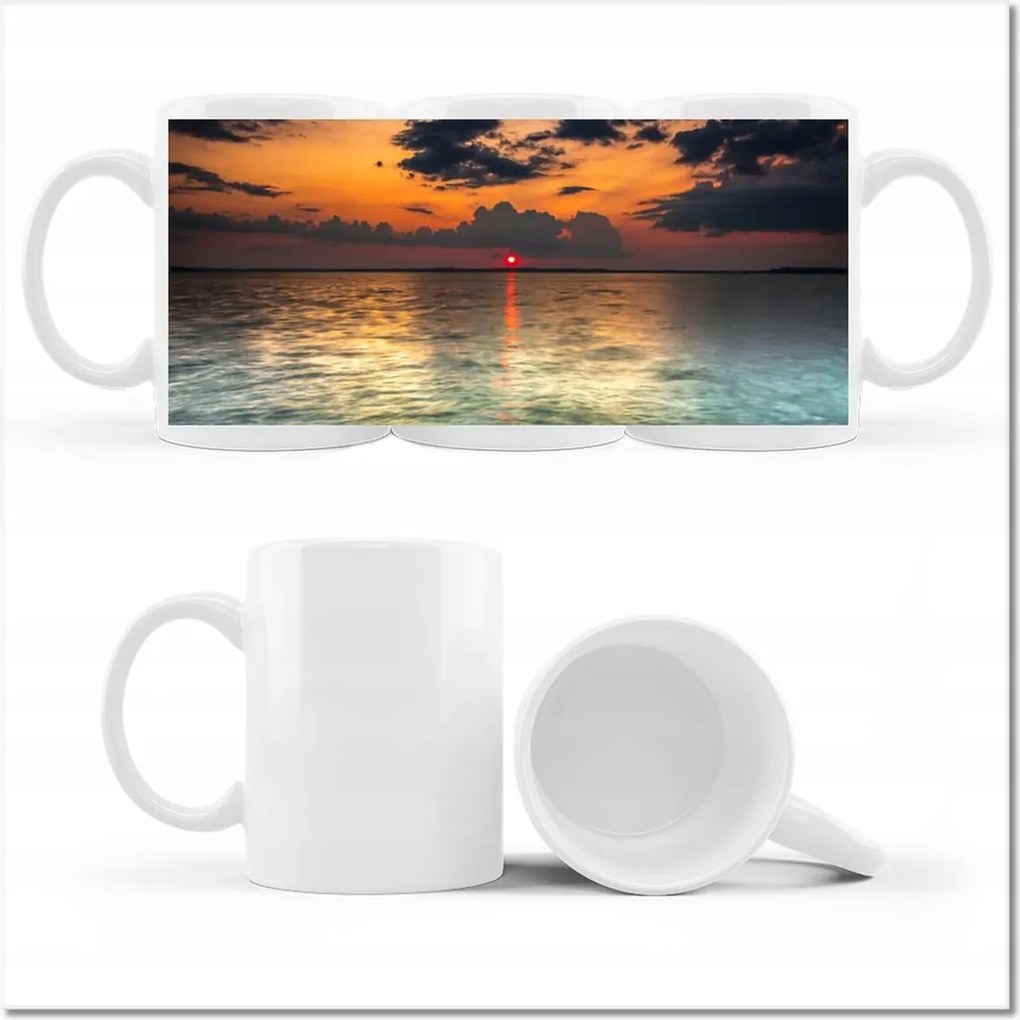 Fényképes bögre Sziklák Tenger Nap