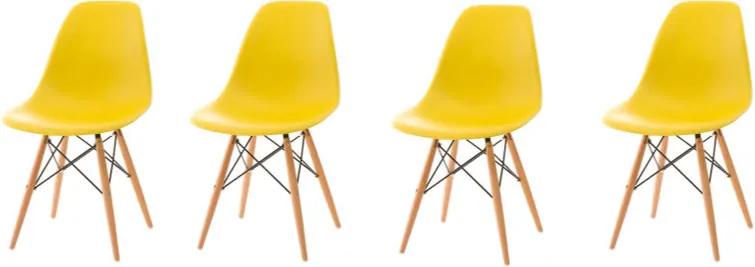 Skandináv stílusú sárga CLASSIC szék készlet 3+1 INGYEN!