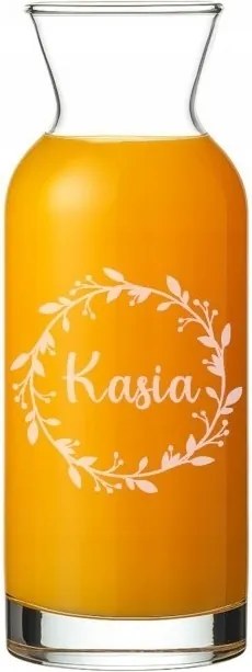 Karafka gyümölcslé palack gravírozás Logo Az Ön Felirata 1,25L Születésnapi Ajándék