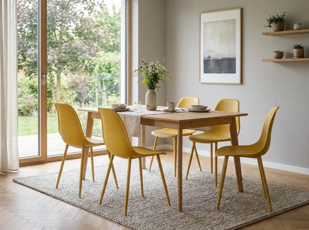 Étkezőszék OSAKA műanyag, mustársárga