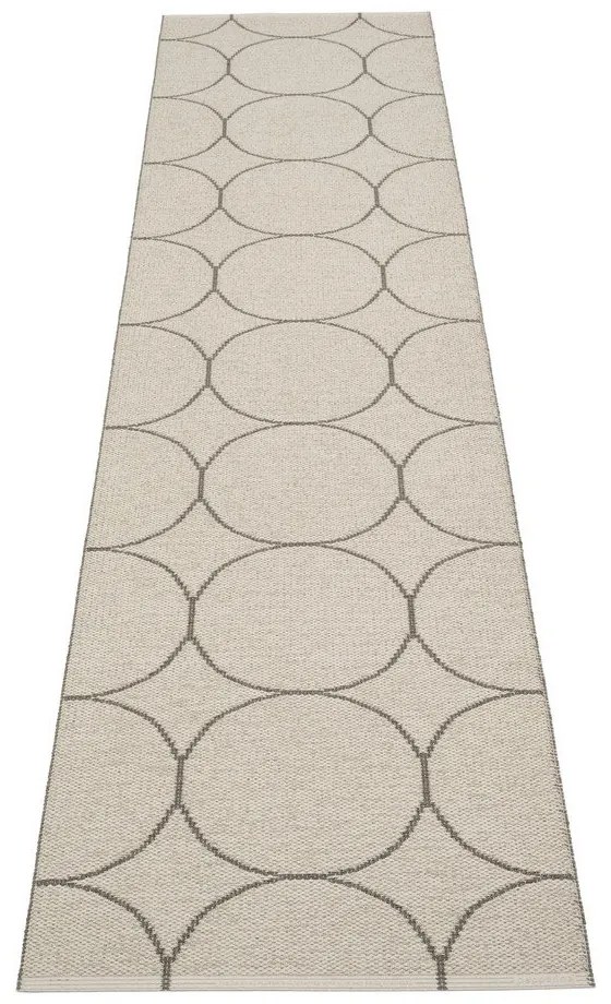 Sötétszürke kültéri-beltéri futószőnyeg 70x300 cm Boo Charcoal Linen – Pappelina