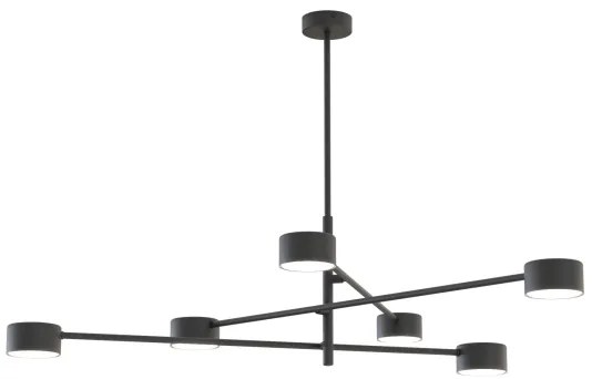 Csillár rúdon NATSU 6xGX53/12W/230V fekete